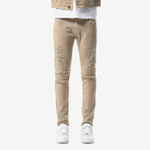 KHAKI PANTS WITH RIPS - Copper Rivet