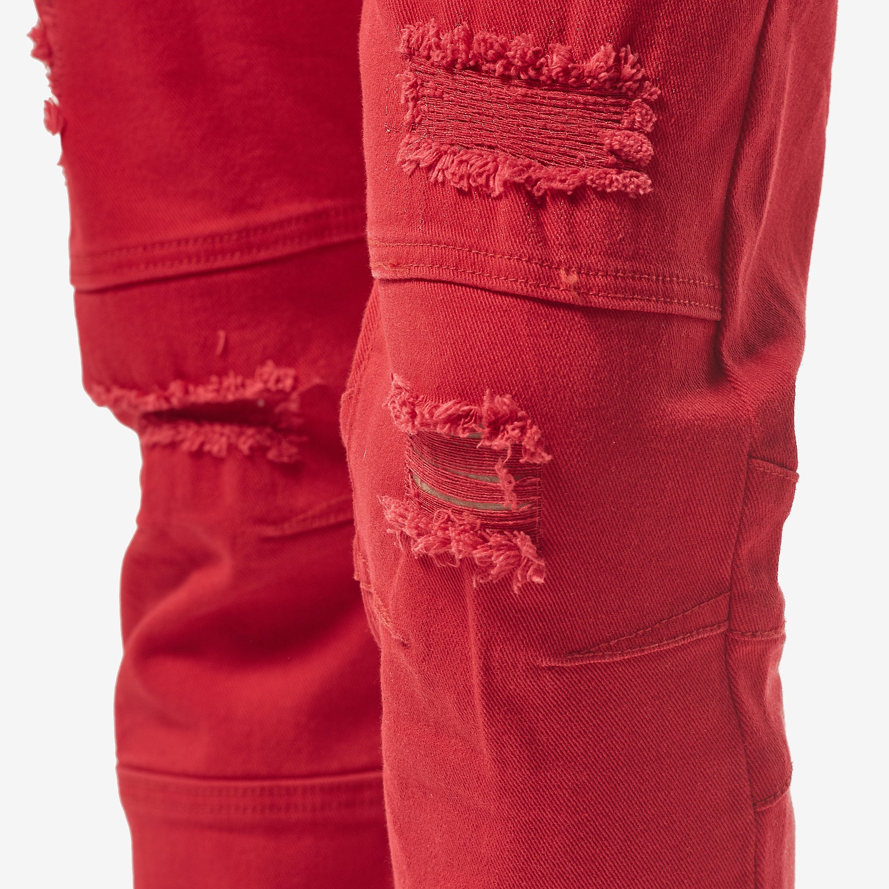 RED PANTS WITH SIDE POCKETS - Copper Rivet