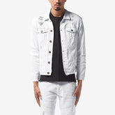 WHITE DENIM JACKET - Copper Rivet