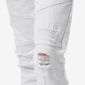 WHITE PANTS WITH SIDE POCKETS - Copper Rivet