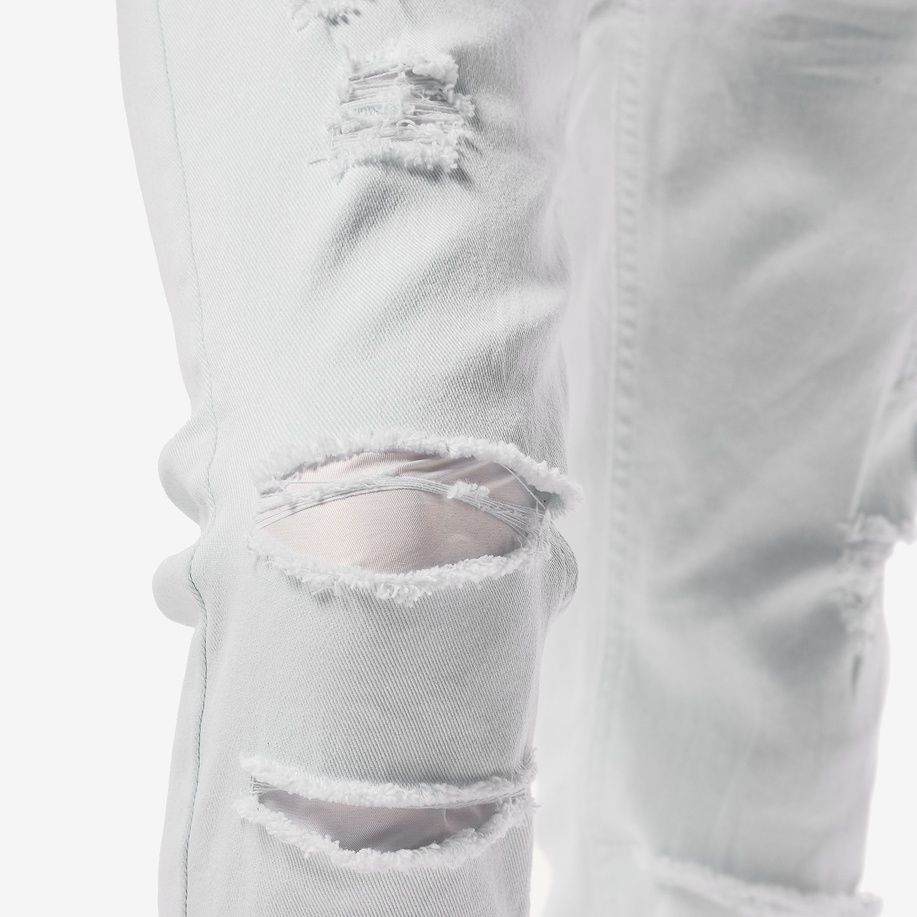 WHITE PANTS WITH RIPS - Copper Rivet