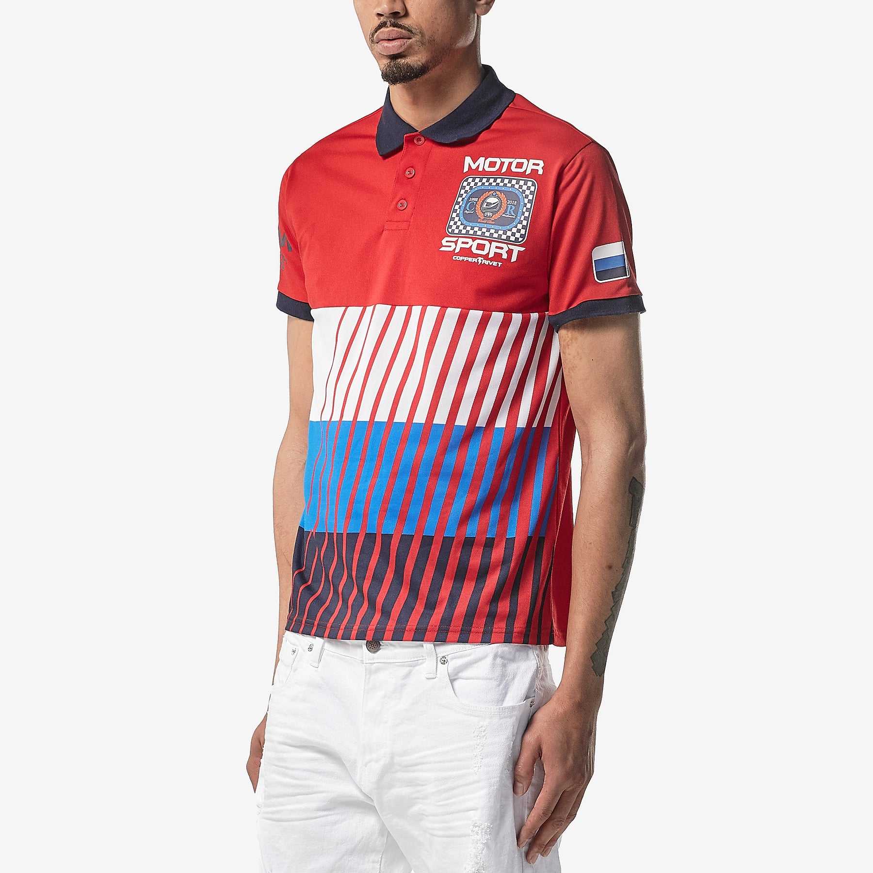 SPORT RED POLO TEE - Copper Rivet