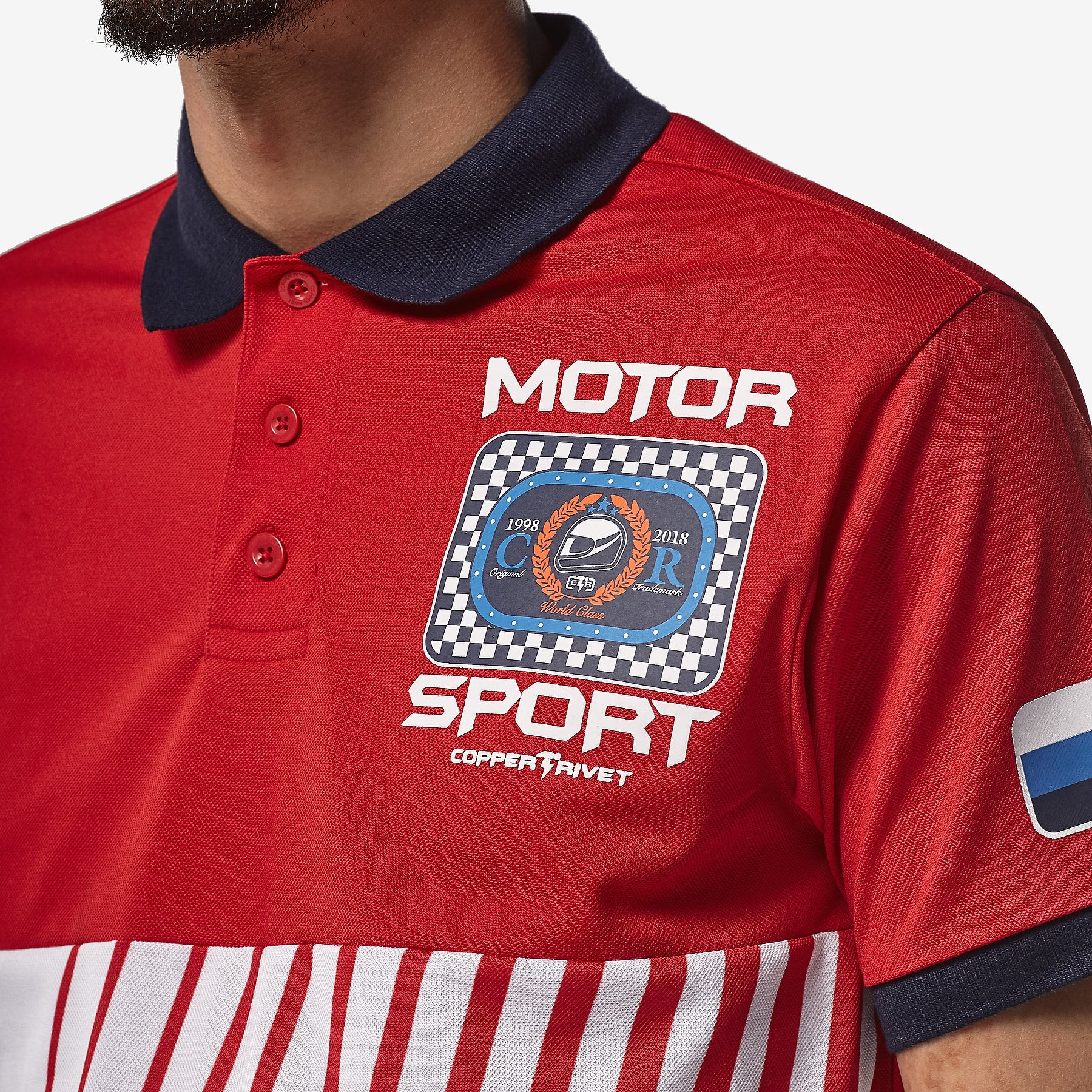 SPORT RED POLO TEE - Copper Rivet