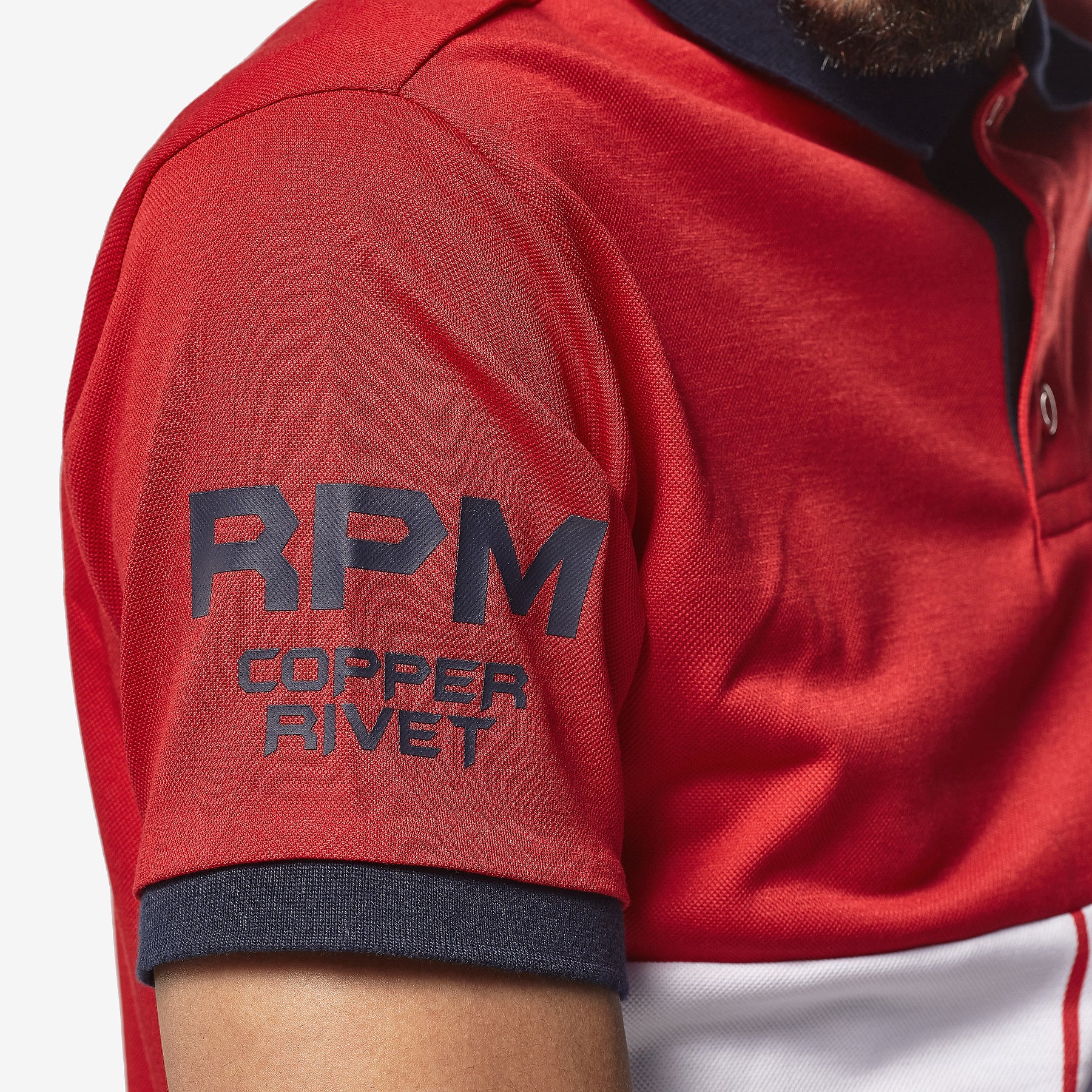 SPORT RED POLO TEE - Copper Rivet