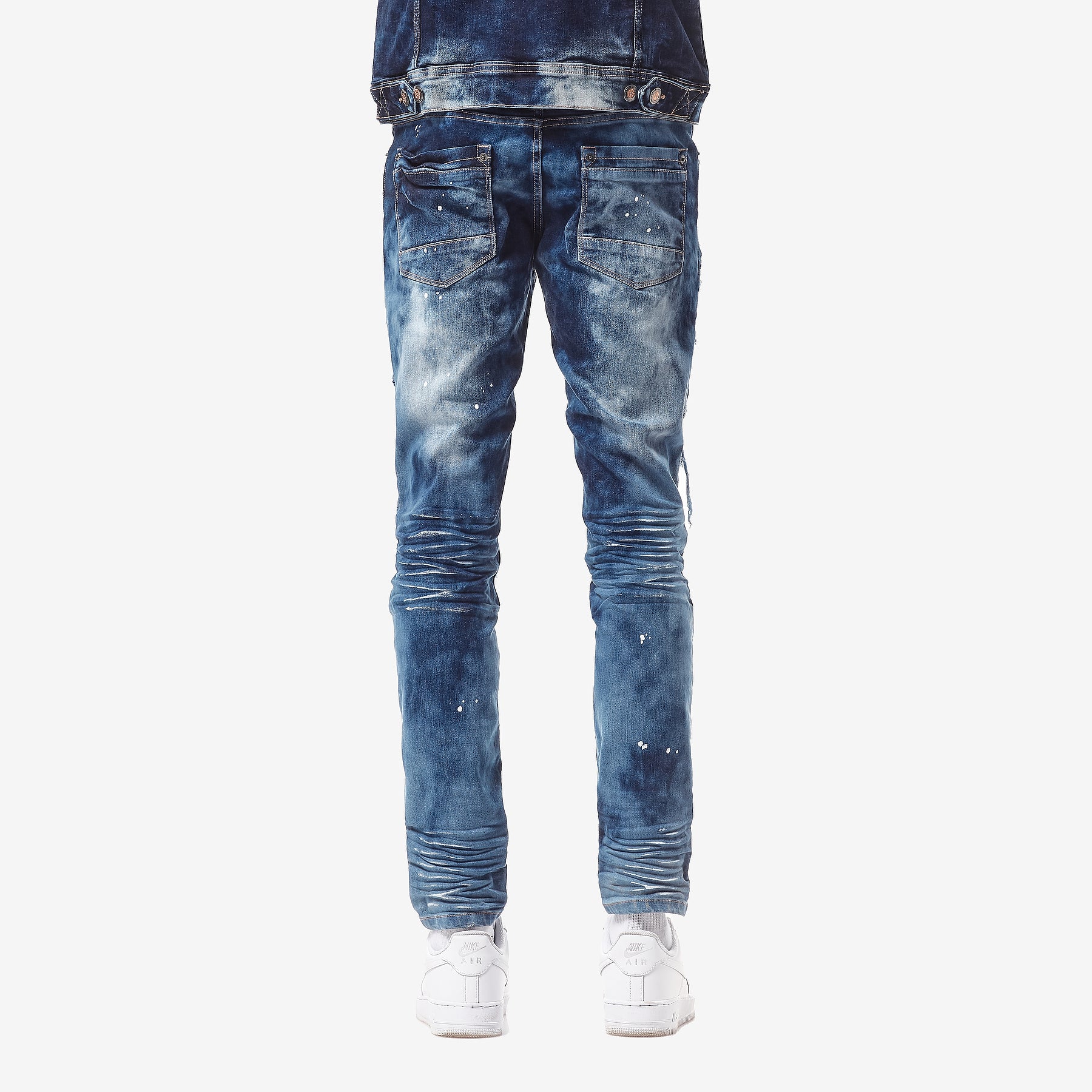 DARK BLUE JEANS W/ COLOR EMBROIDERY & WAIST STRING - Copper Rivet