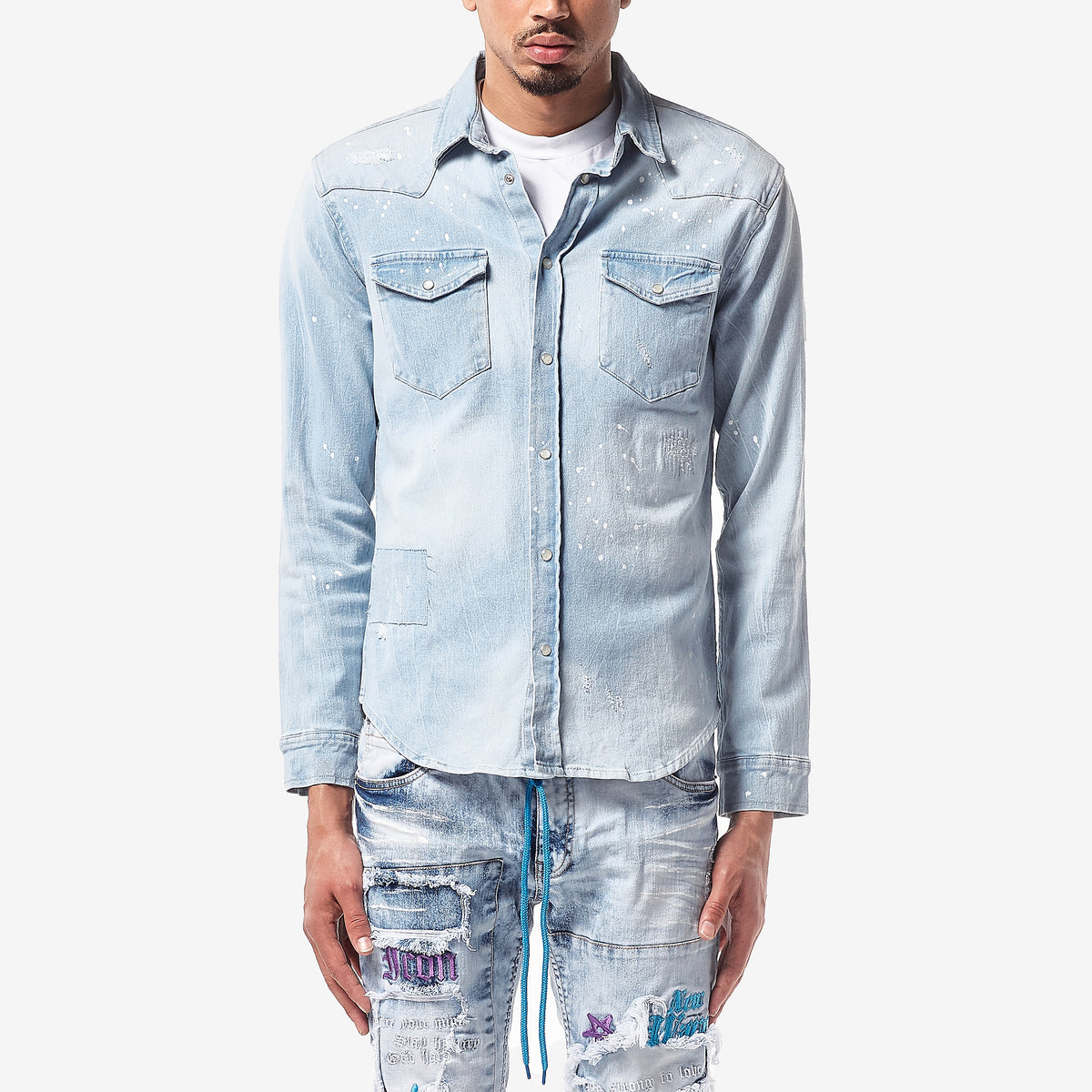 LIGHT BLUE DENIM SHIRT - Copper Rivet