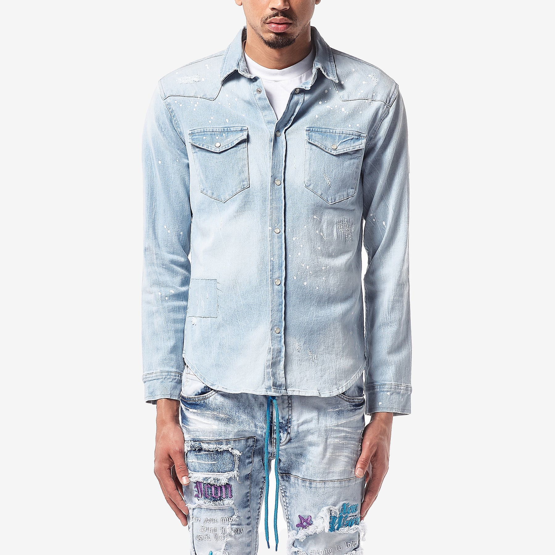 LIGHT BLUE DENIM SHIRT - Copper Rivet