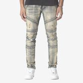 KHAKI TINT BLUE JEANS WITH CELLPHONE POCKETS