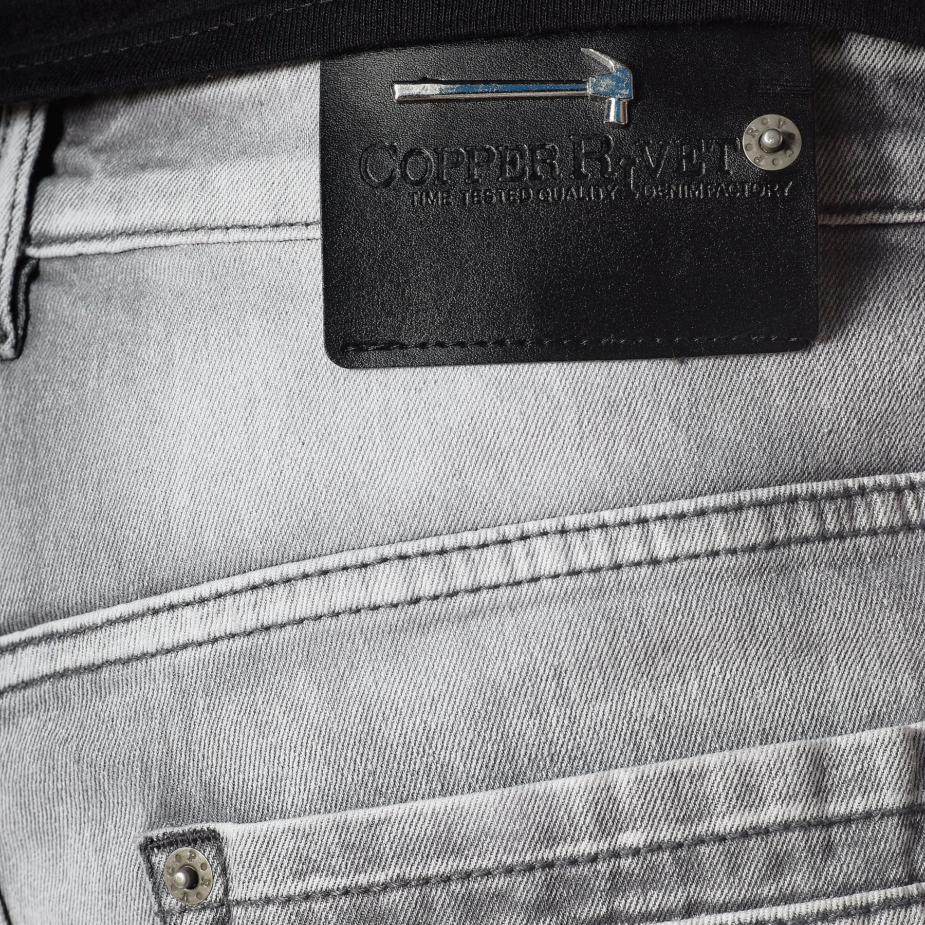 GREY JEANS WITH CELLPHONE POCKETS