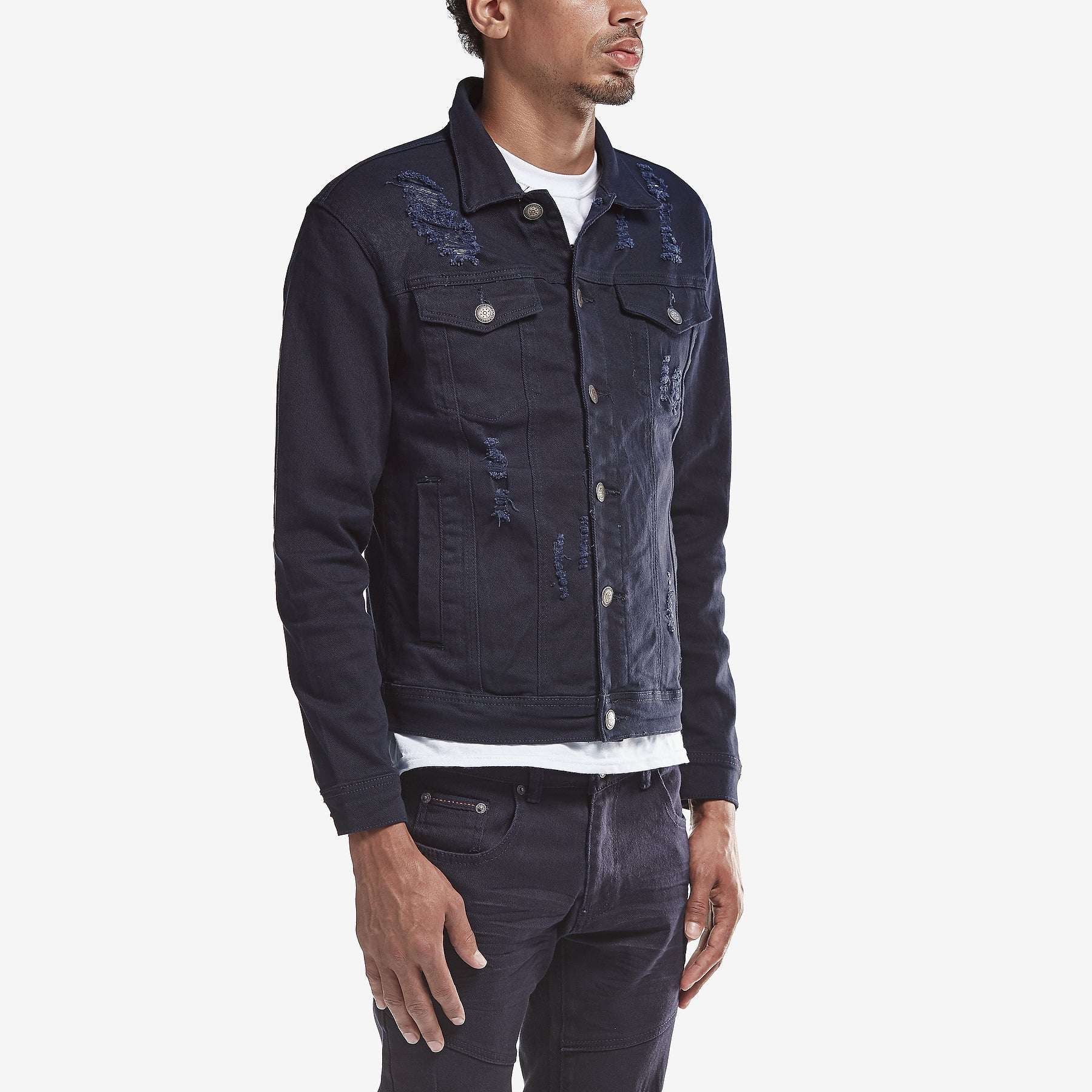 NAVY DENIM JACKET - Copper Rivet