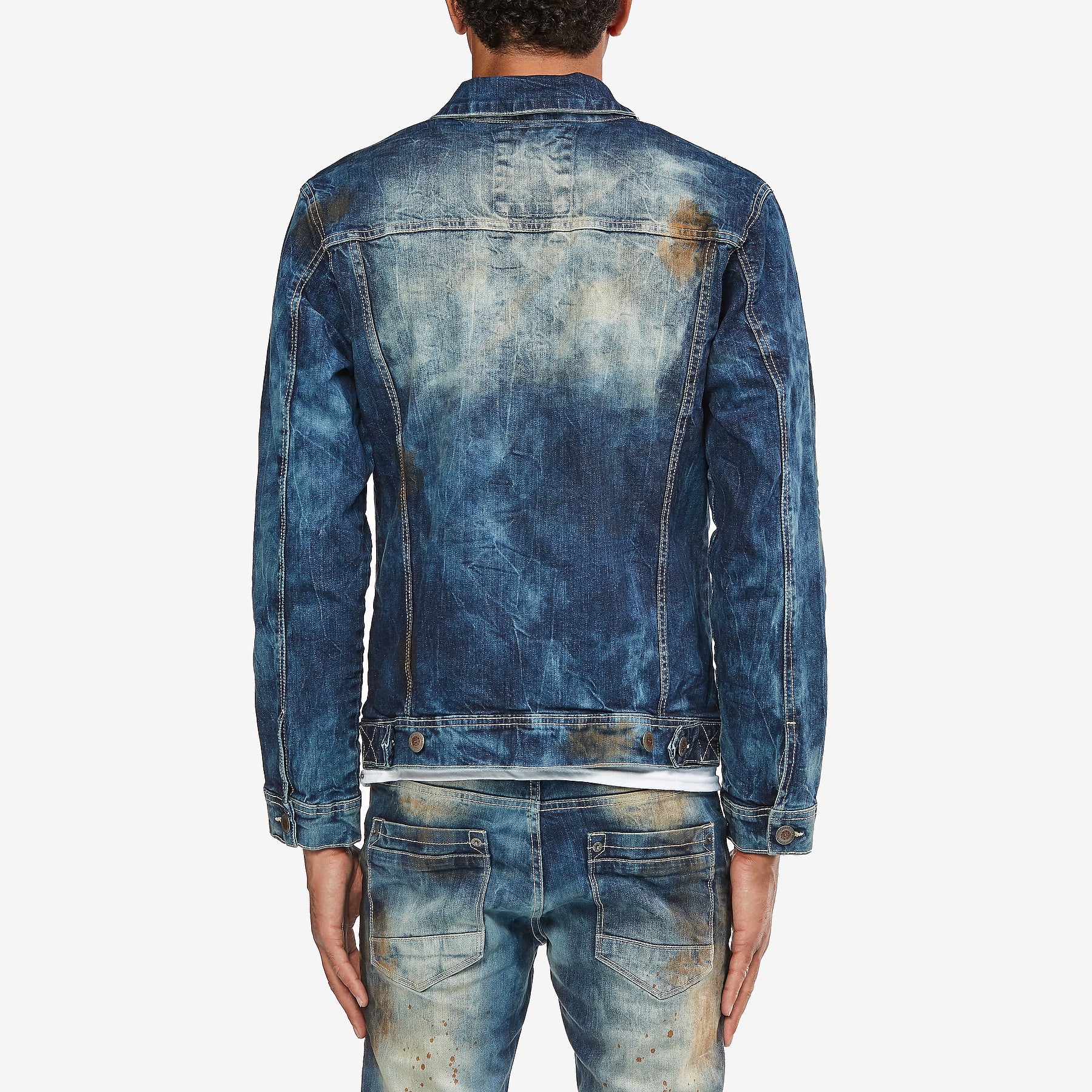KHAKI TINT BLUE DENIM JACKET