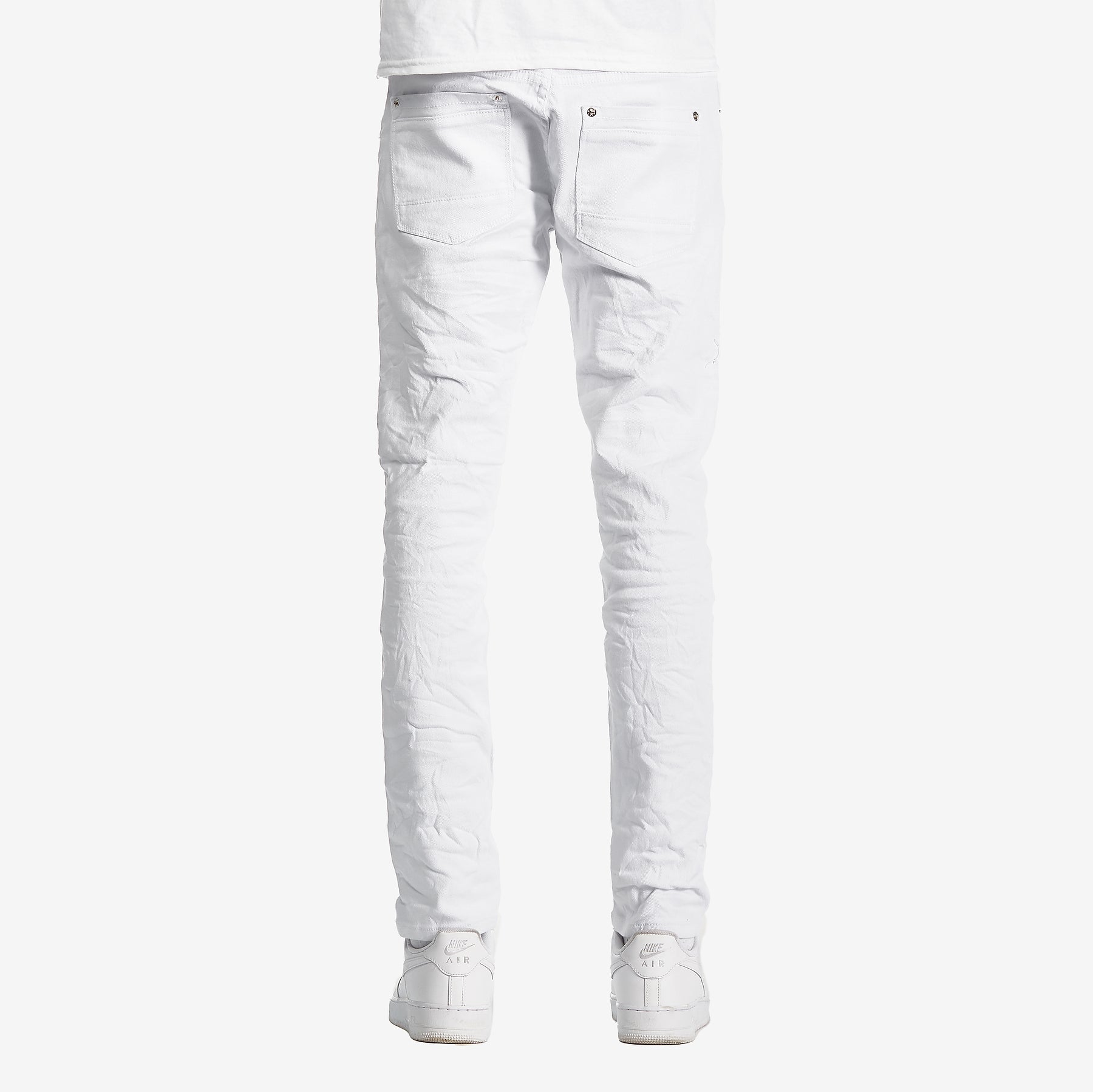 WHITE PANTS WITH RIPS & PERMANENT WRINKLES - Copper Rivet