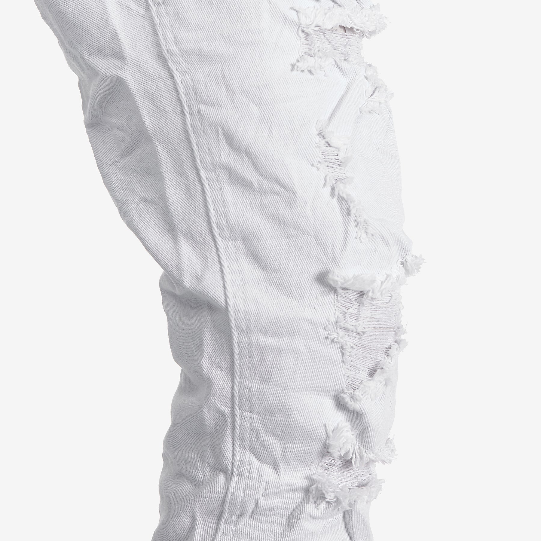 WHITE PANTS WITH RIPS & PERMANENT WRINKLES - Copper Rivet