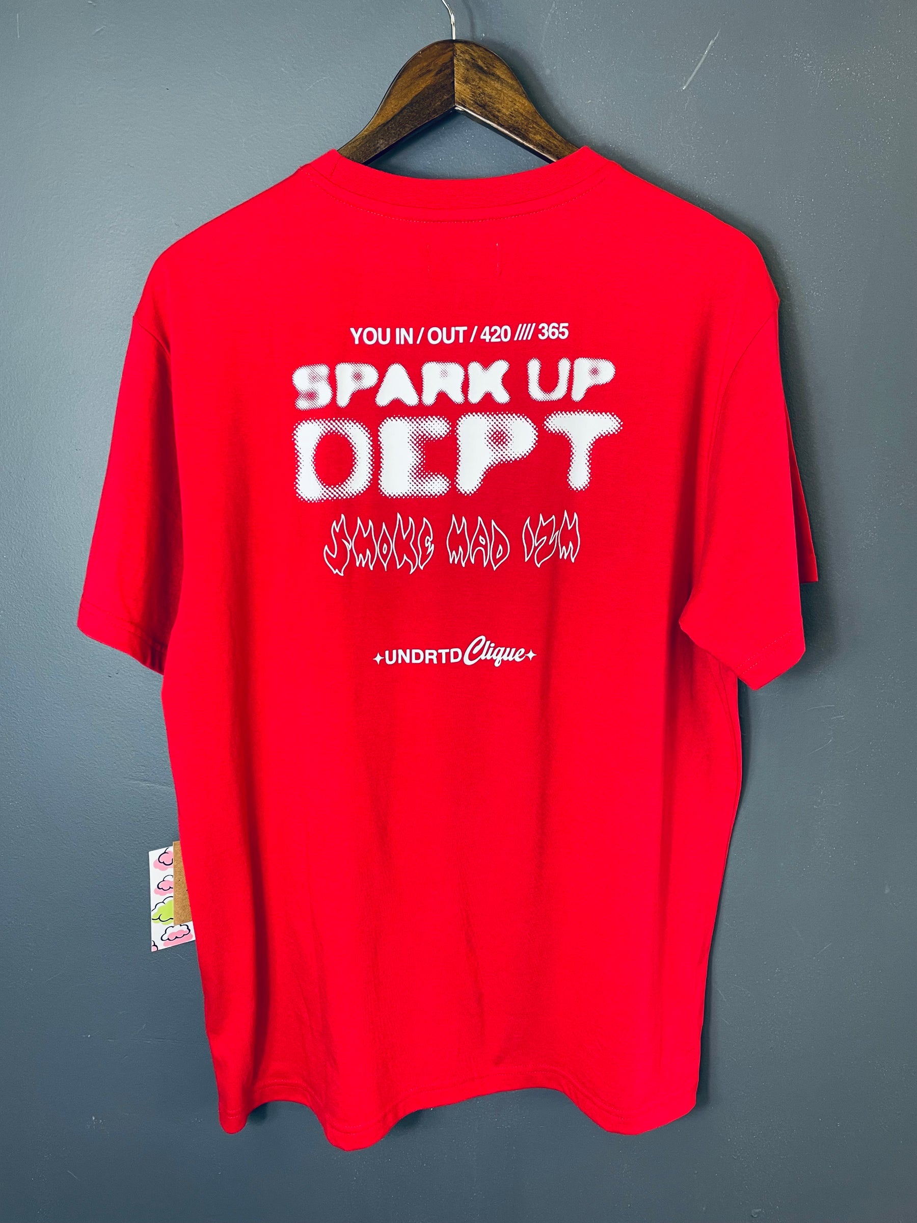 RED "RACKGOODS" T-SHIRT