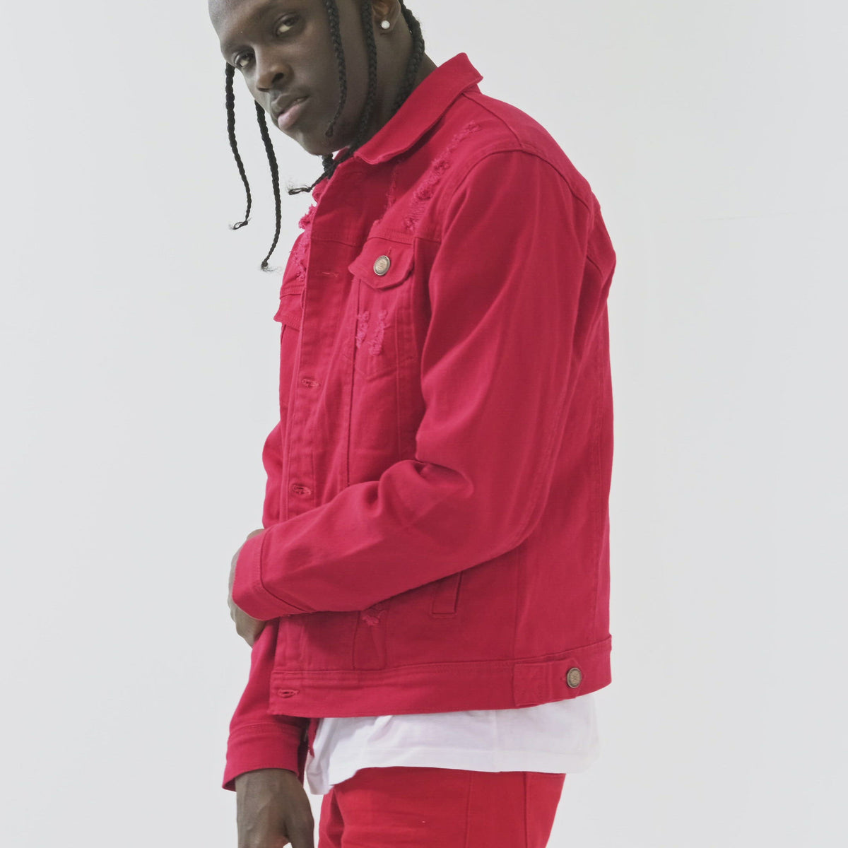 RED DENIM JACKET