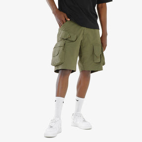 OLIVE RIP STOP CARGO SHORTS