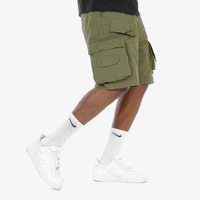 OLIVE RIP STOP CARGO SHORTS