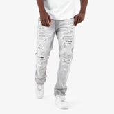 GRAY RIP & REPAIR JEANS