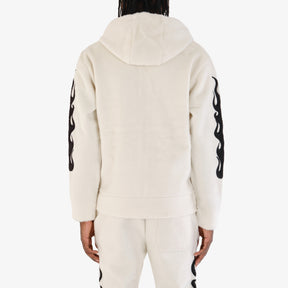 CREAM "SAINTS" MOHAIR HOODIE