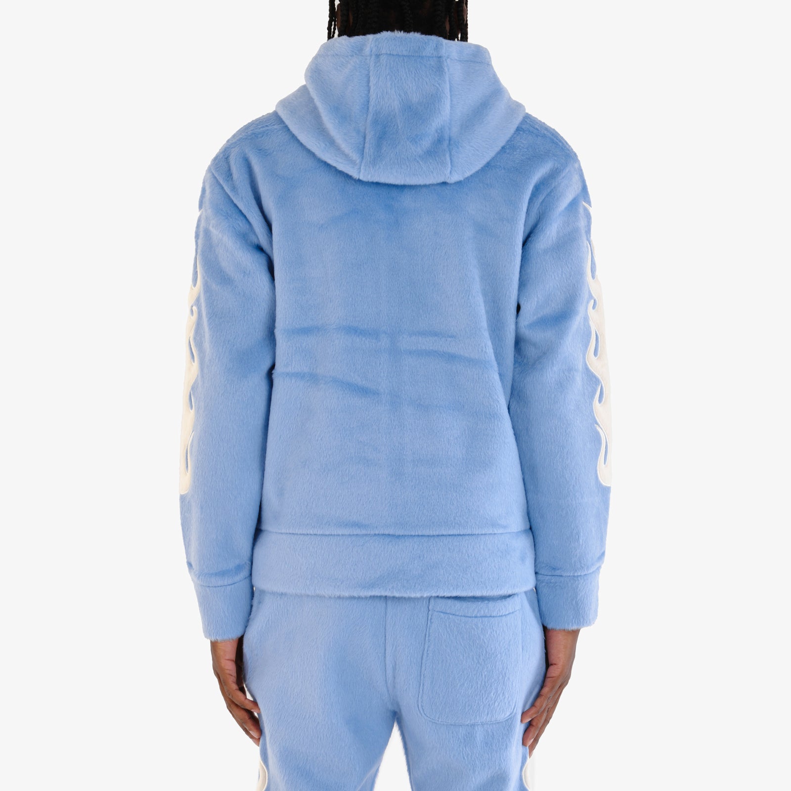 LIGHT BLUE "SAINTS" MOHAIR HOODIE