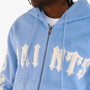 LIGHT BLUE "SAINTS" MOHAIR HOODIE