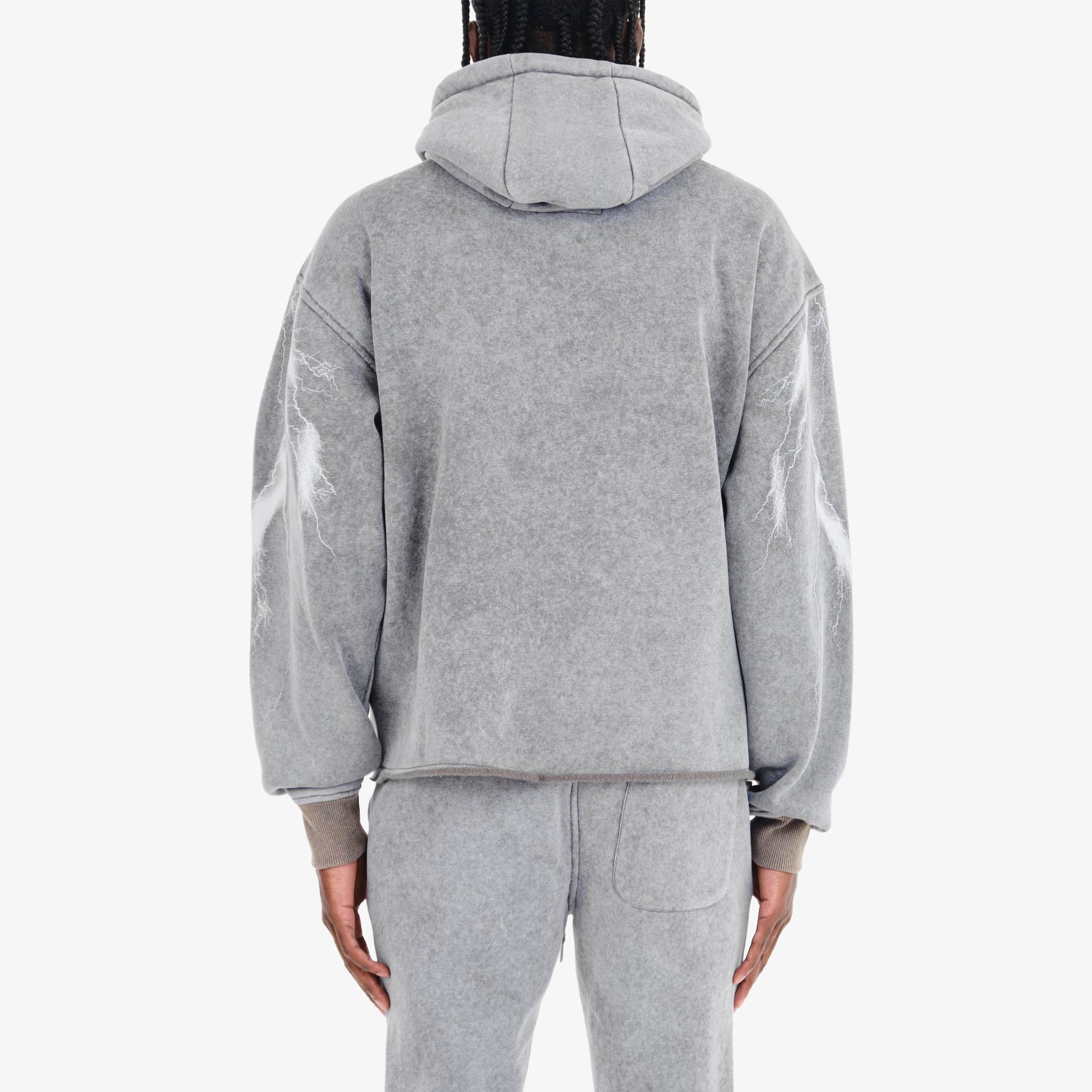 GREY CHAMPIONS CROPPED HOODIE