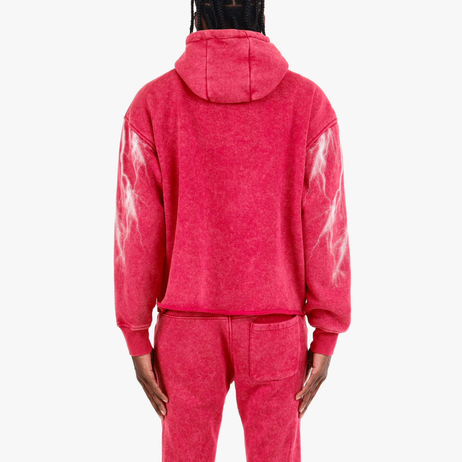 RED CHAMPIONS CROPPED HOODIE