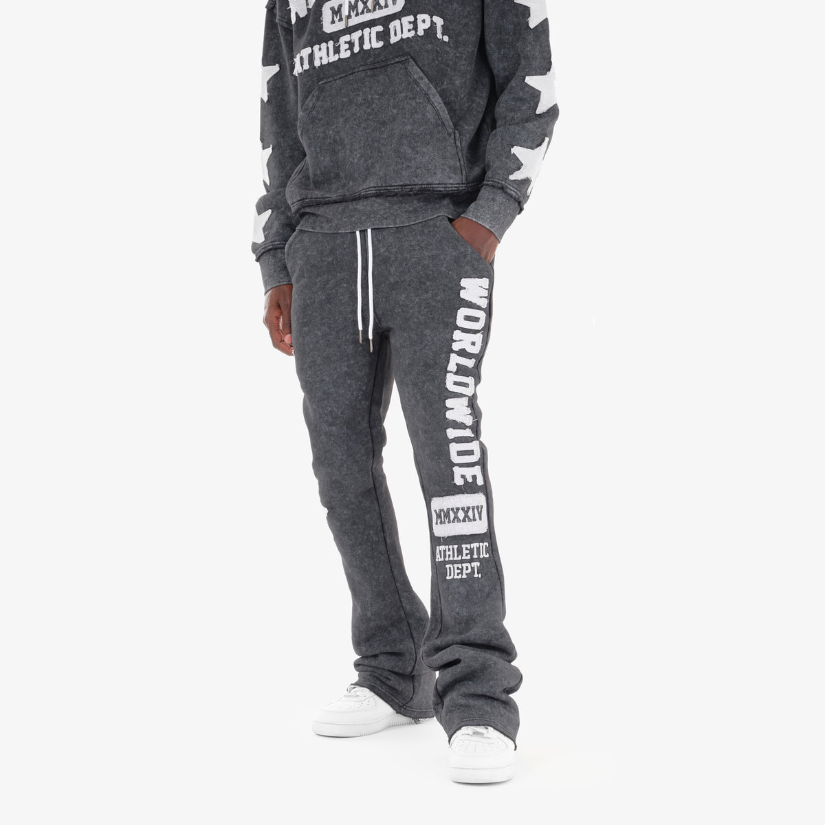 GREY WORLDWIDE STACKED PANTS