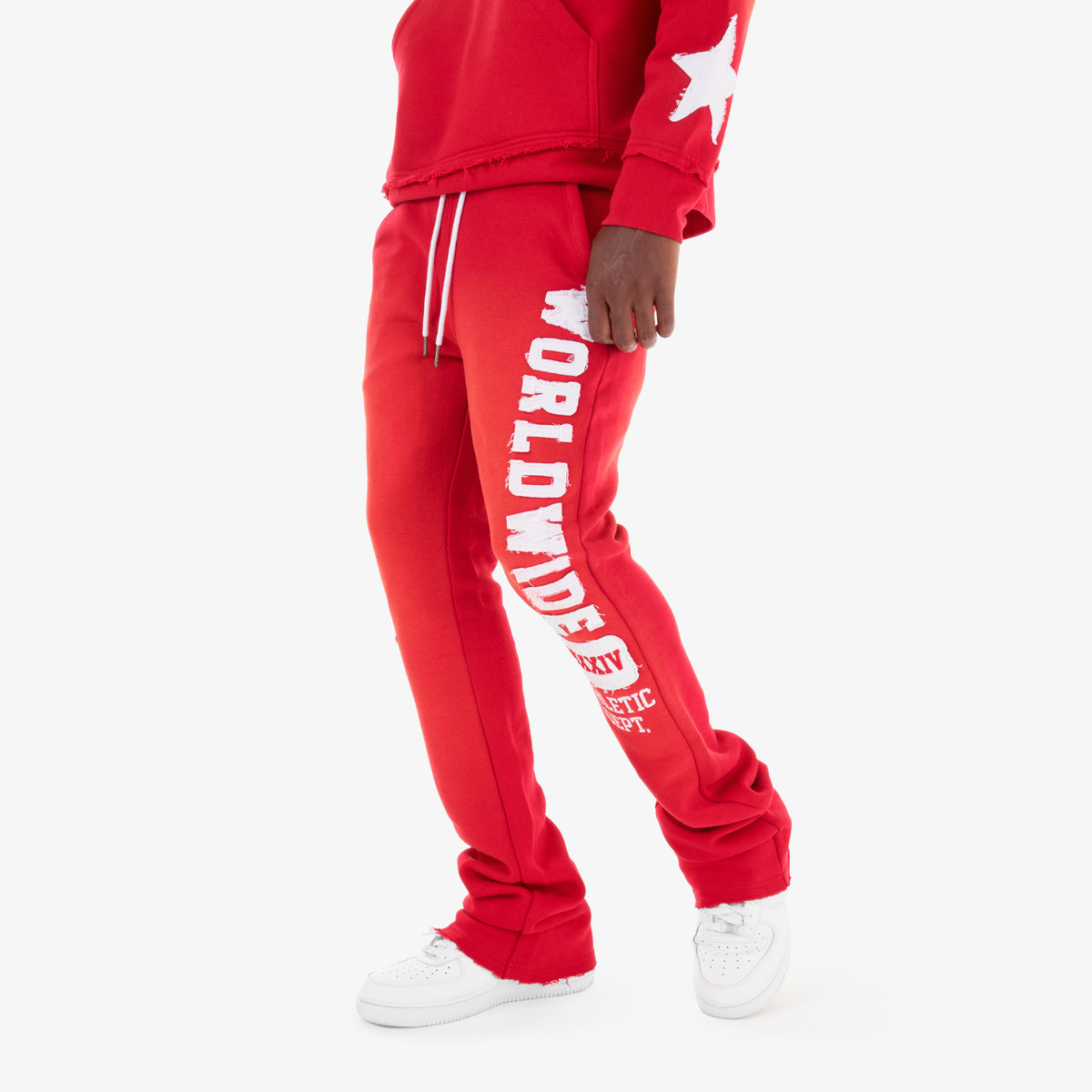 RED WORLDWIDE STACKED PANTS