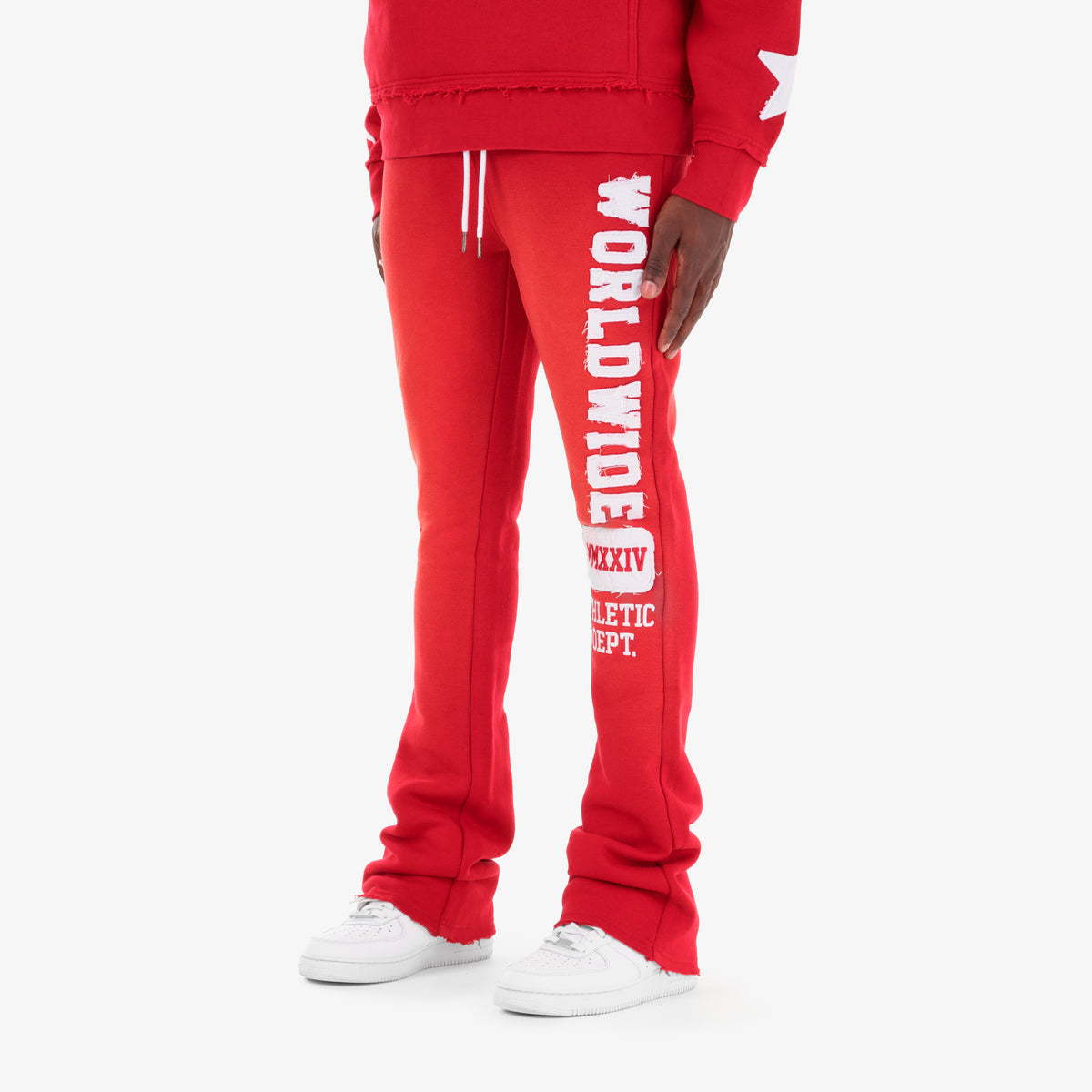 RED WORLDWIDE STACKED PANTS