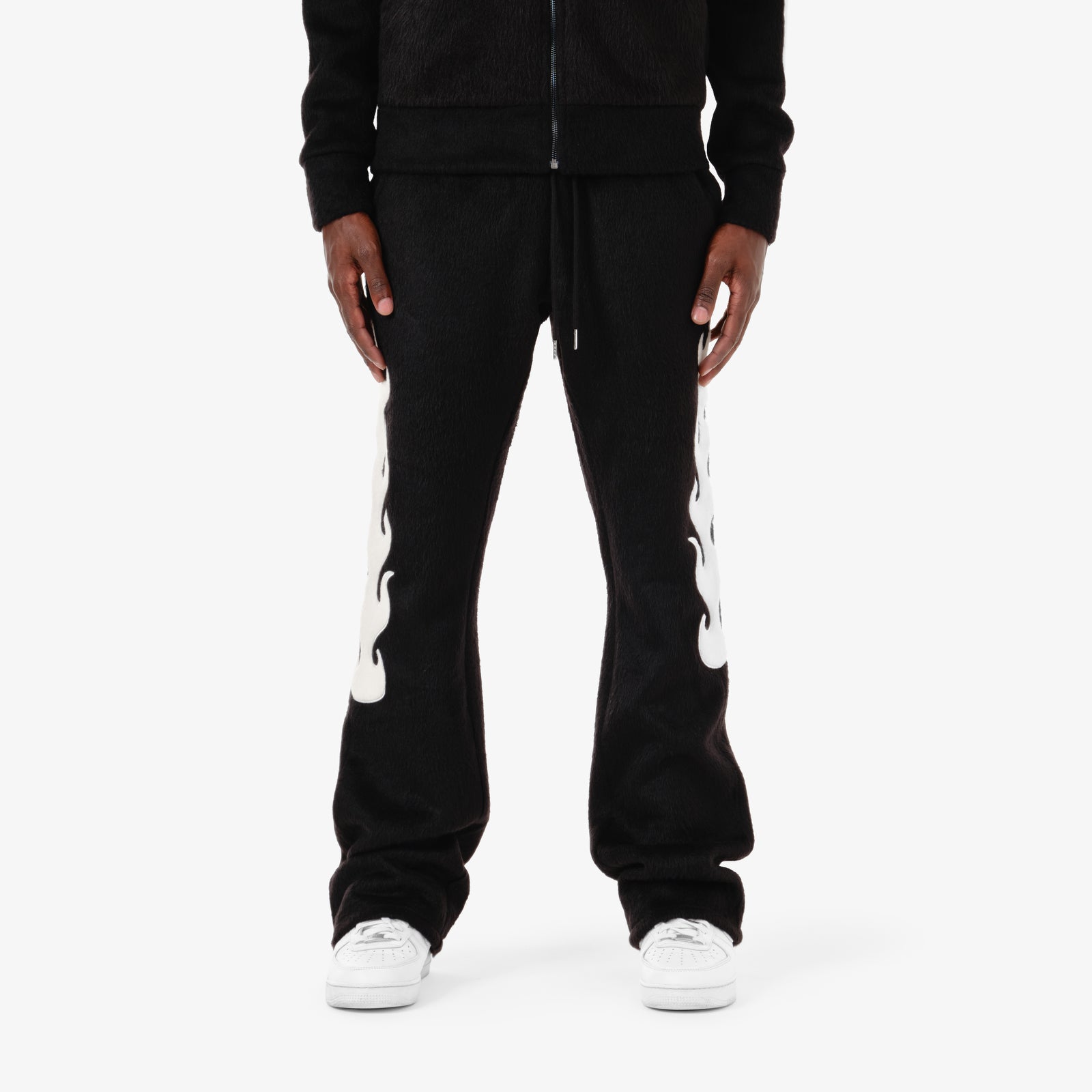 BLACK "SAINTS" MOHAIR PANTS