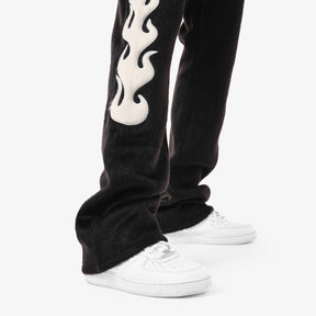 BLACK "SAINTS" MOHAIR PANTS