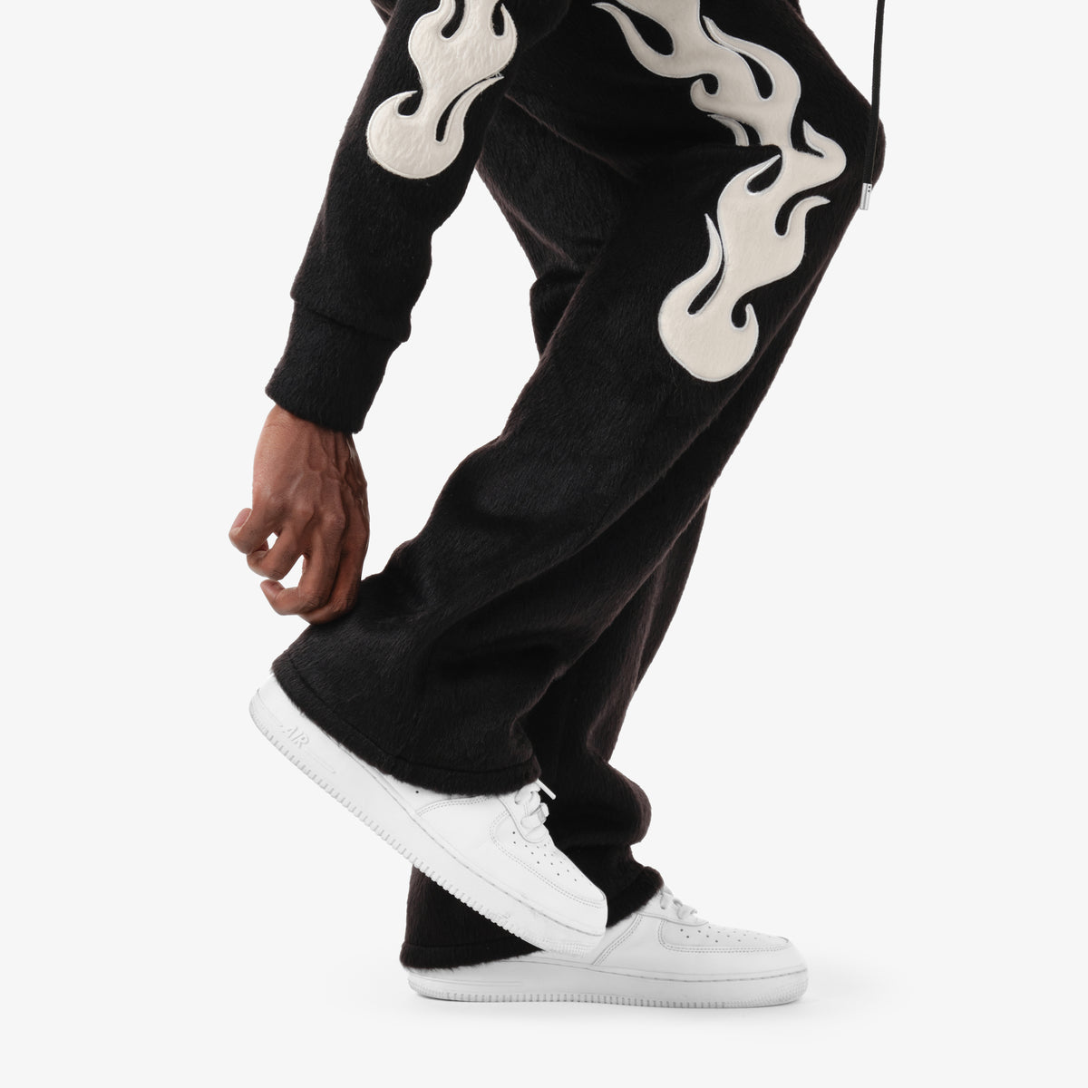 BLACK "SAINTS" MOHAIR PANTS