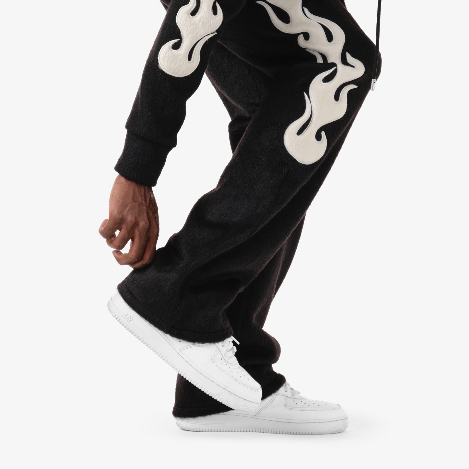 BLACK "SAINTS" MOHAIR PANTS