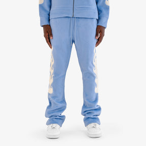 LIGHT BLUE "SAINTS" MOHAIR STACKED PANTS