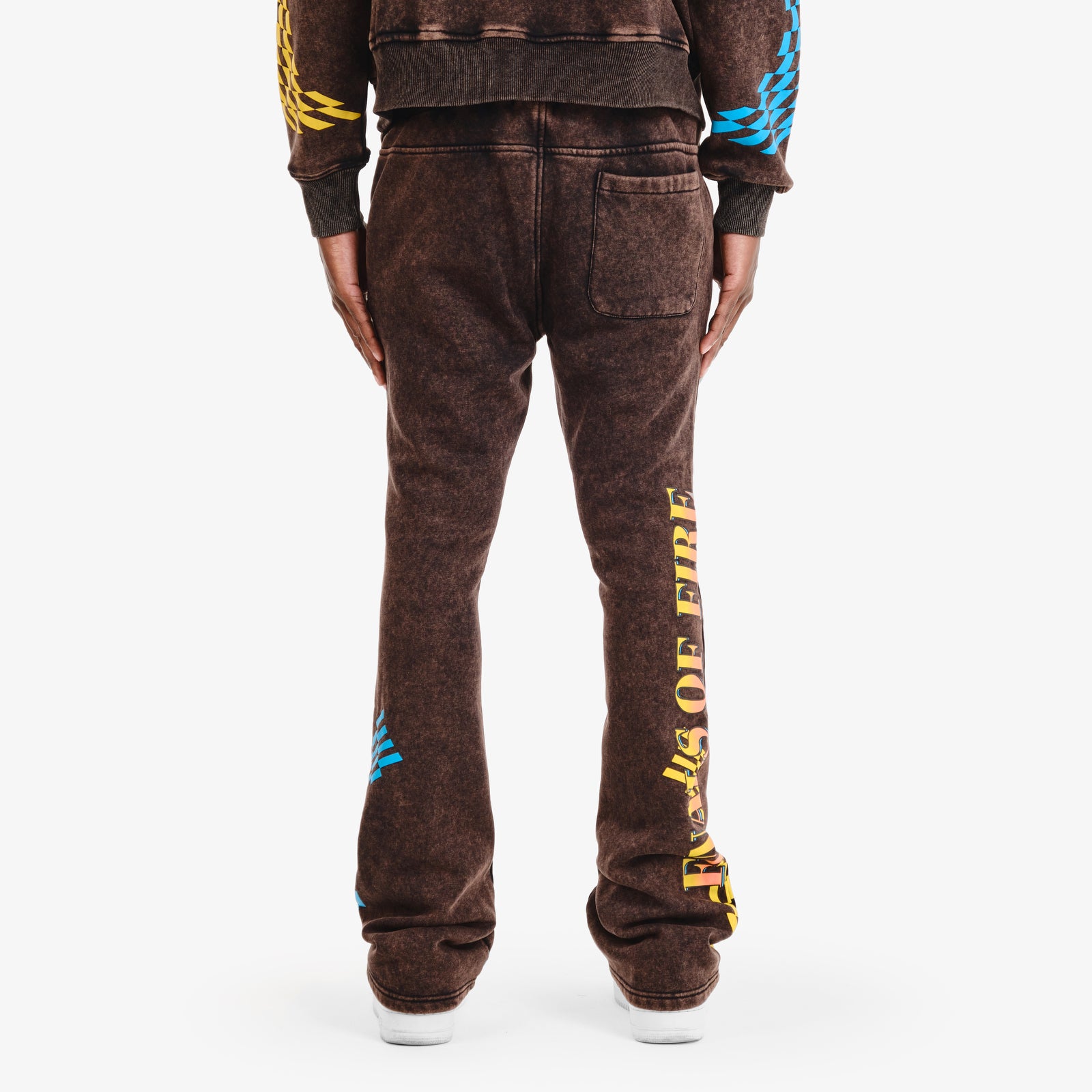 BLACK RACING STACKED PANTS