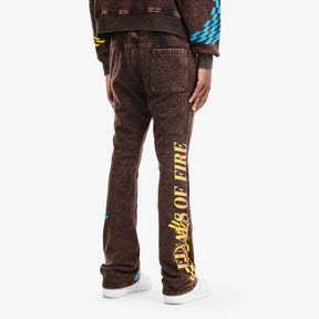 BLACK RACING STACKED PANTS