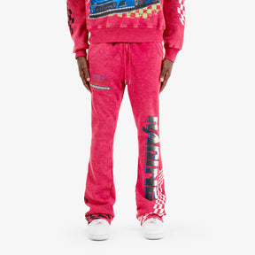 RED RACING STACKED PANTS