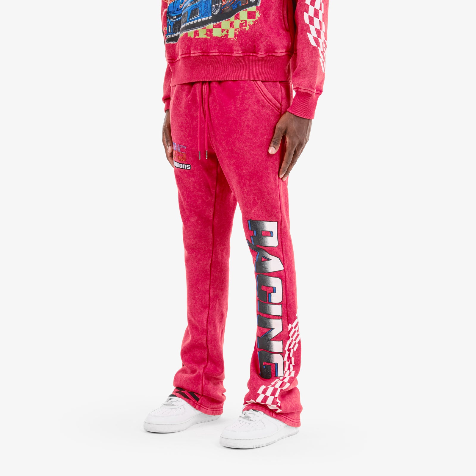 RED RACING STACKED PANTS