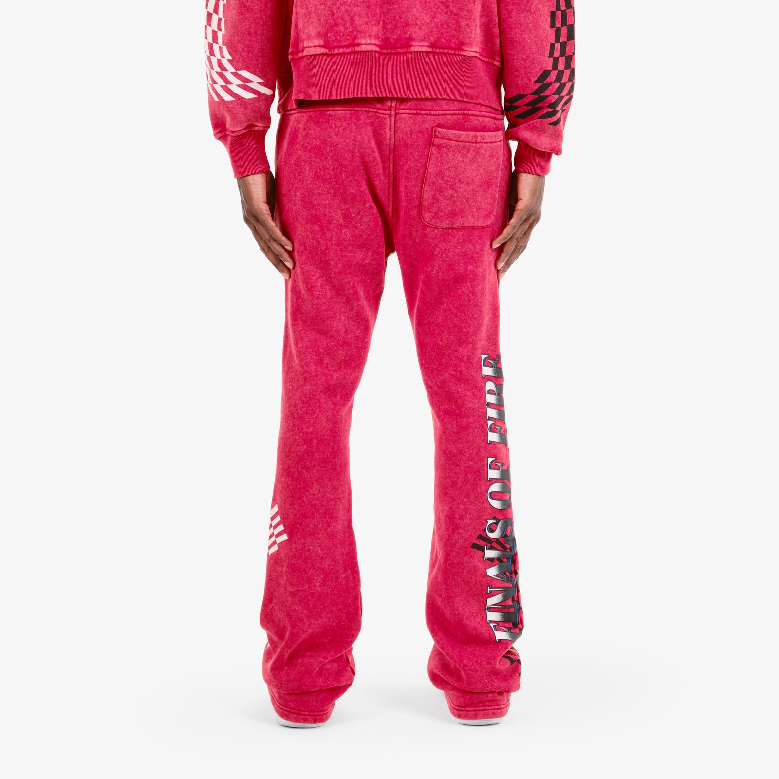 RED RACING STACKED PANTS