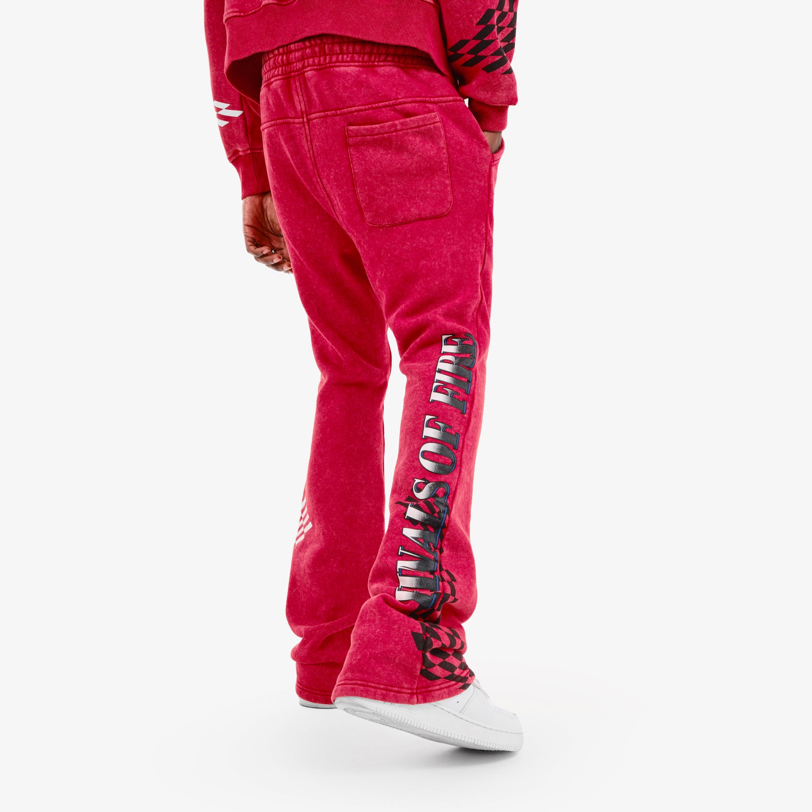 RED RACING STACKED PANTS