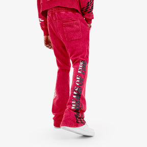 RED RACING STACKED PANTS