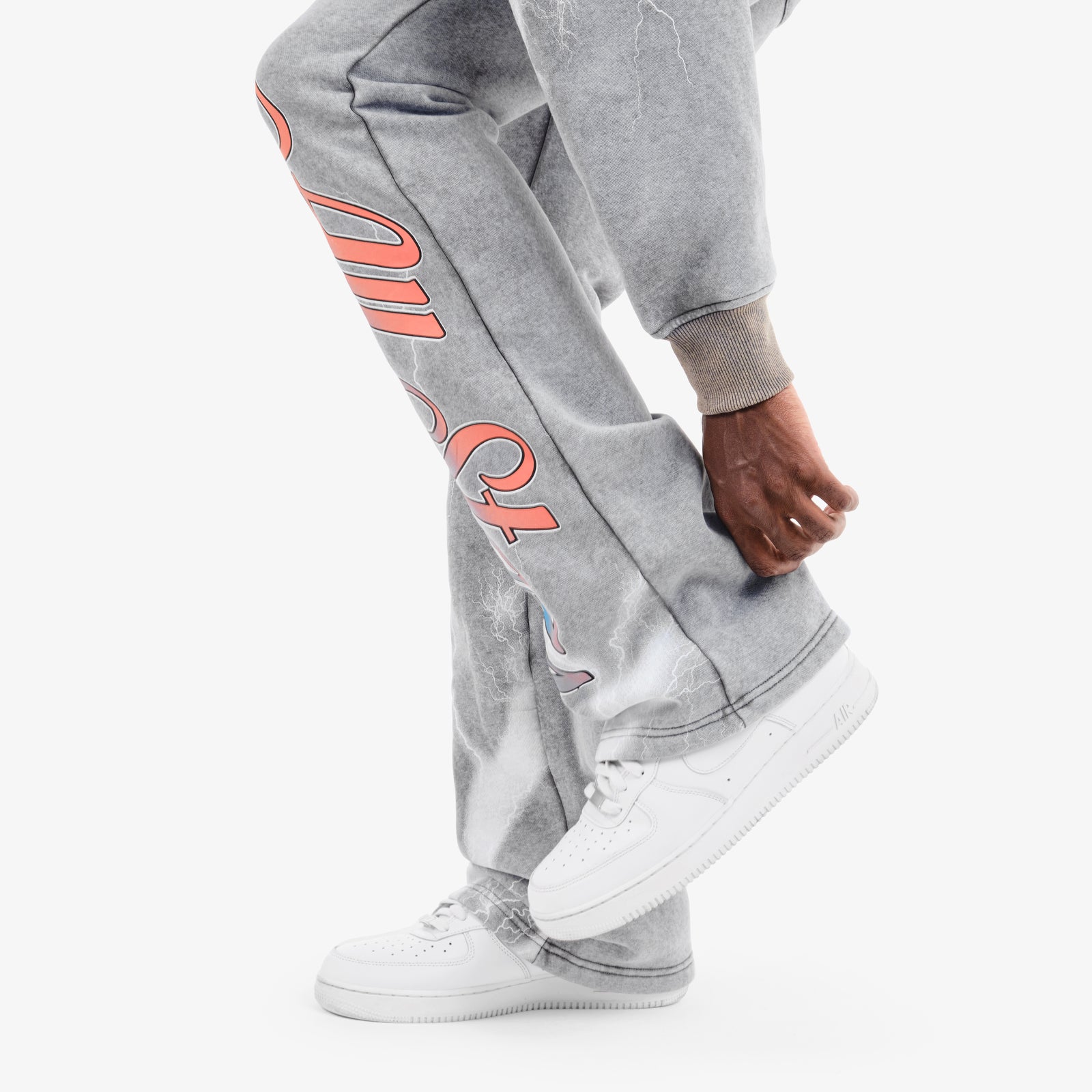 GREY CHAMPIONS STACKED PANTS