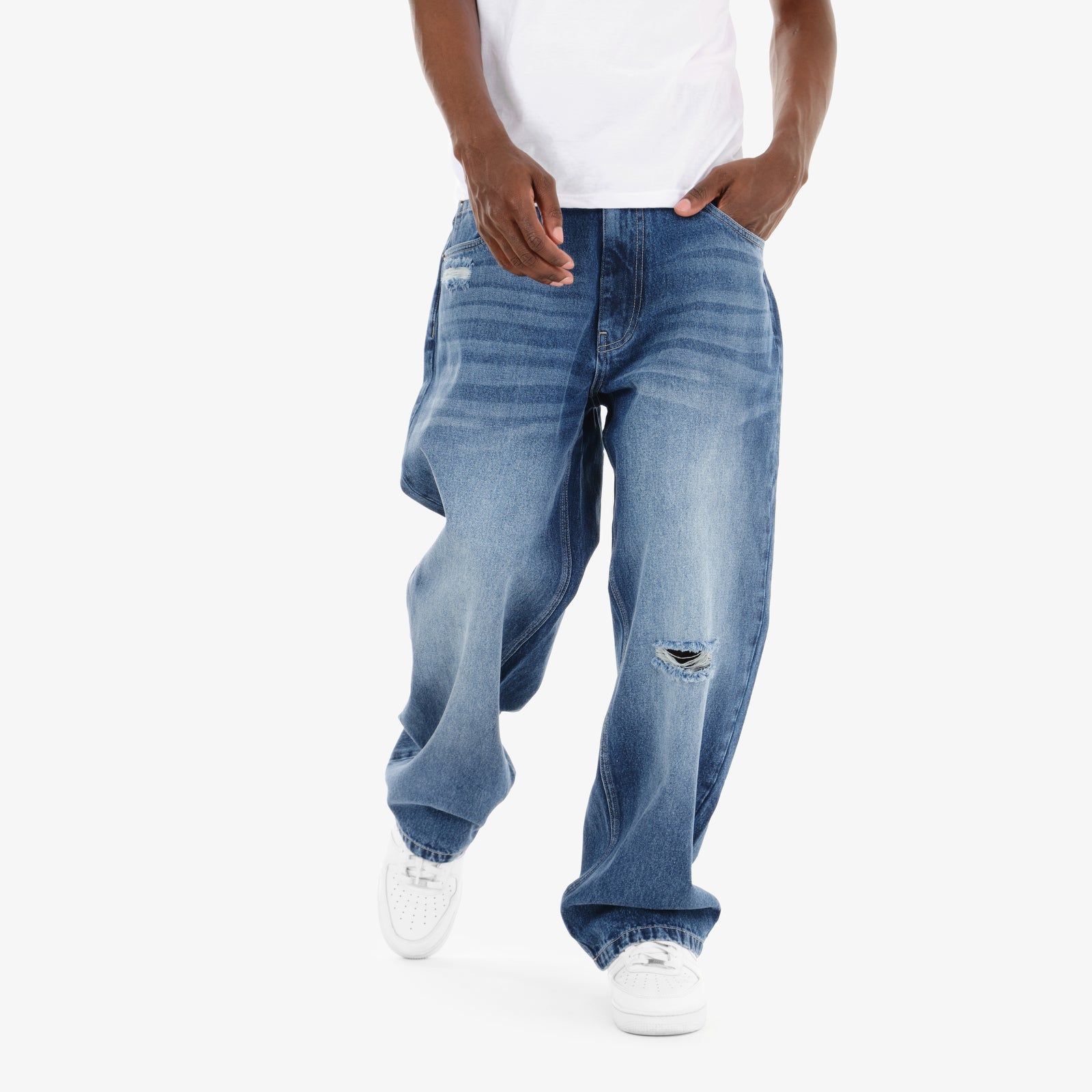 DARK BLUE COMFORT FIT JEANS