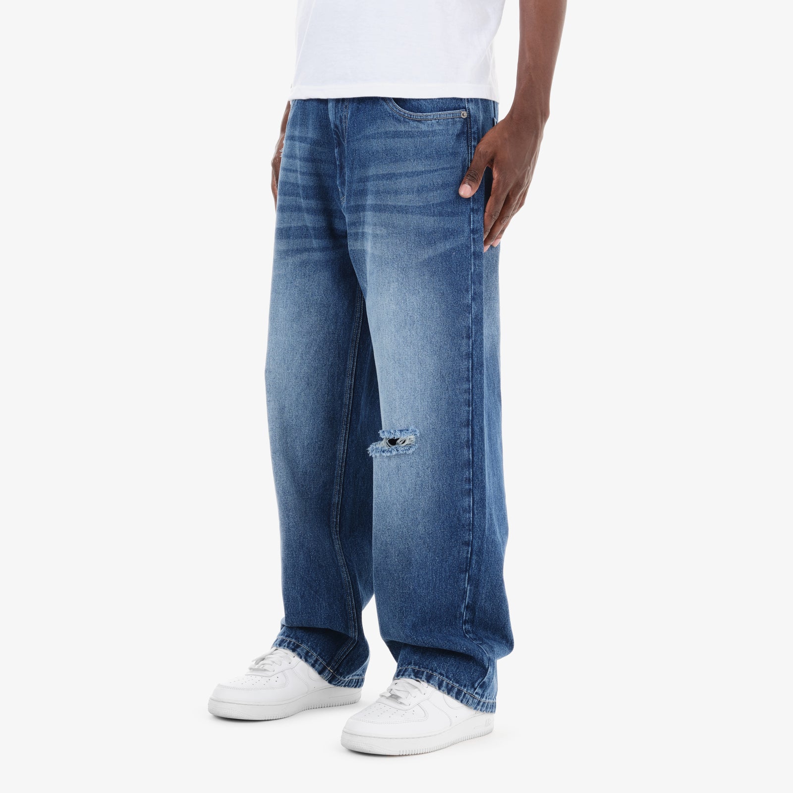 DARK BLUE COMFORT FIT JEANS