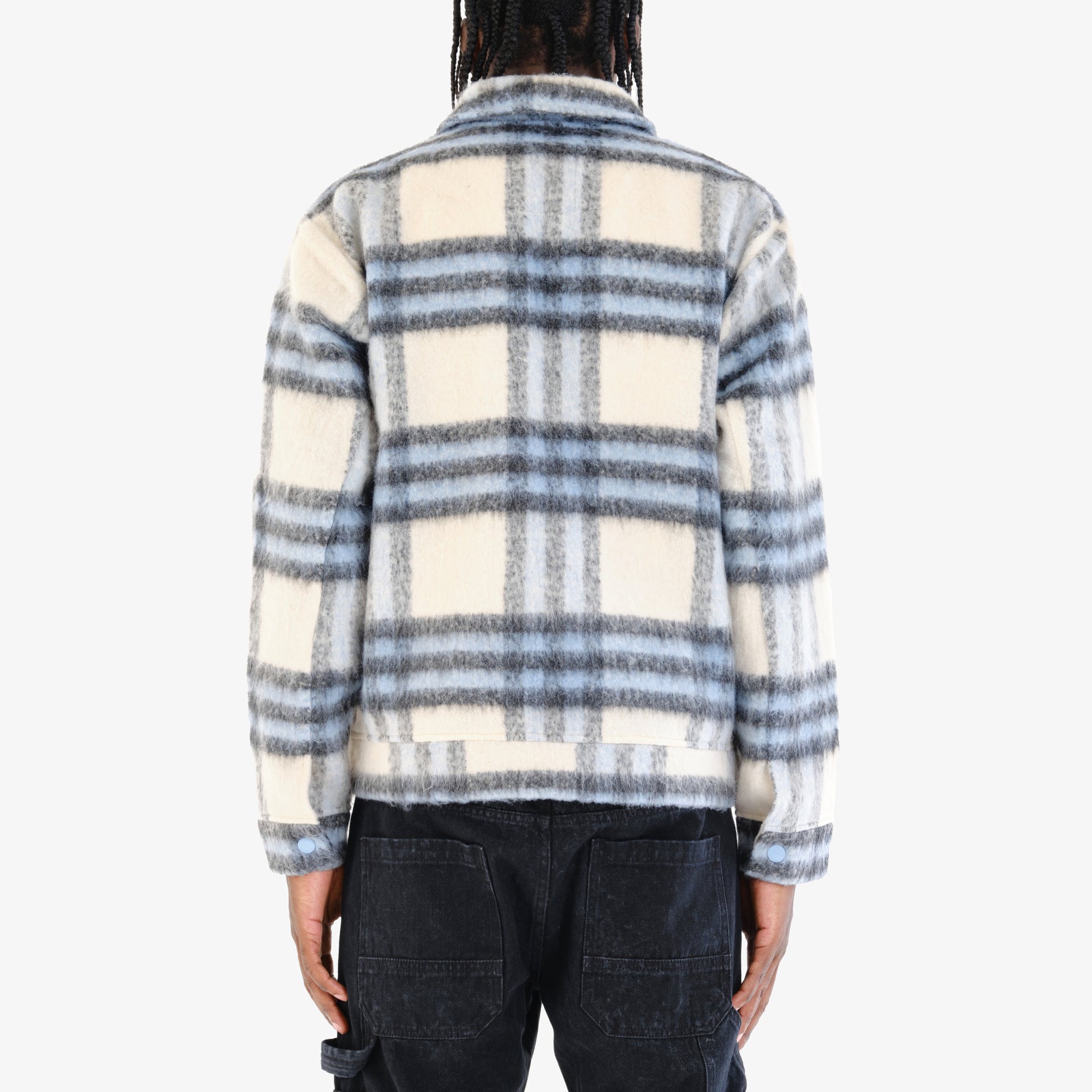 BLUE BRUSHED FLANNEL JACKET