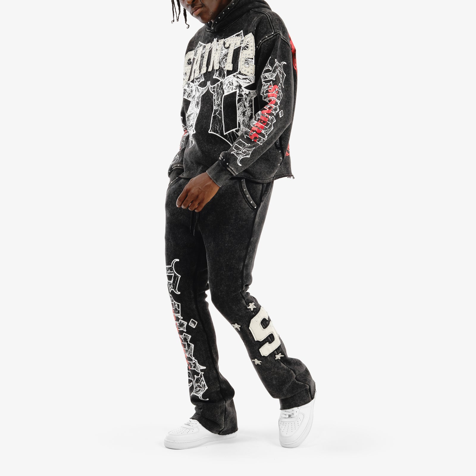 BLACK SAINT W/ RHINESTONES PANTS