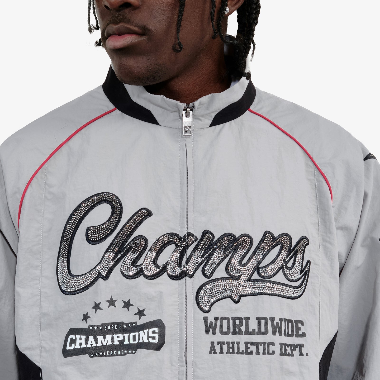 BLACK CHAMPS WINDBREAKER FULL ZIP