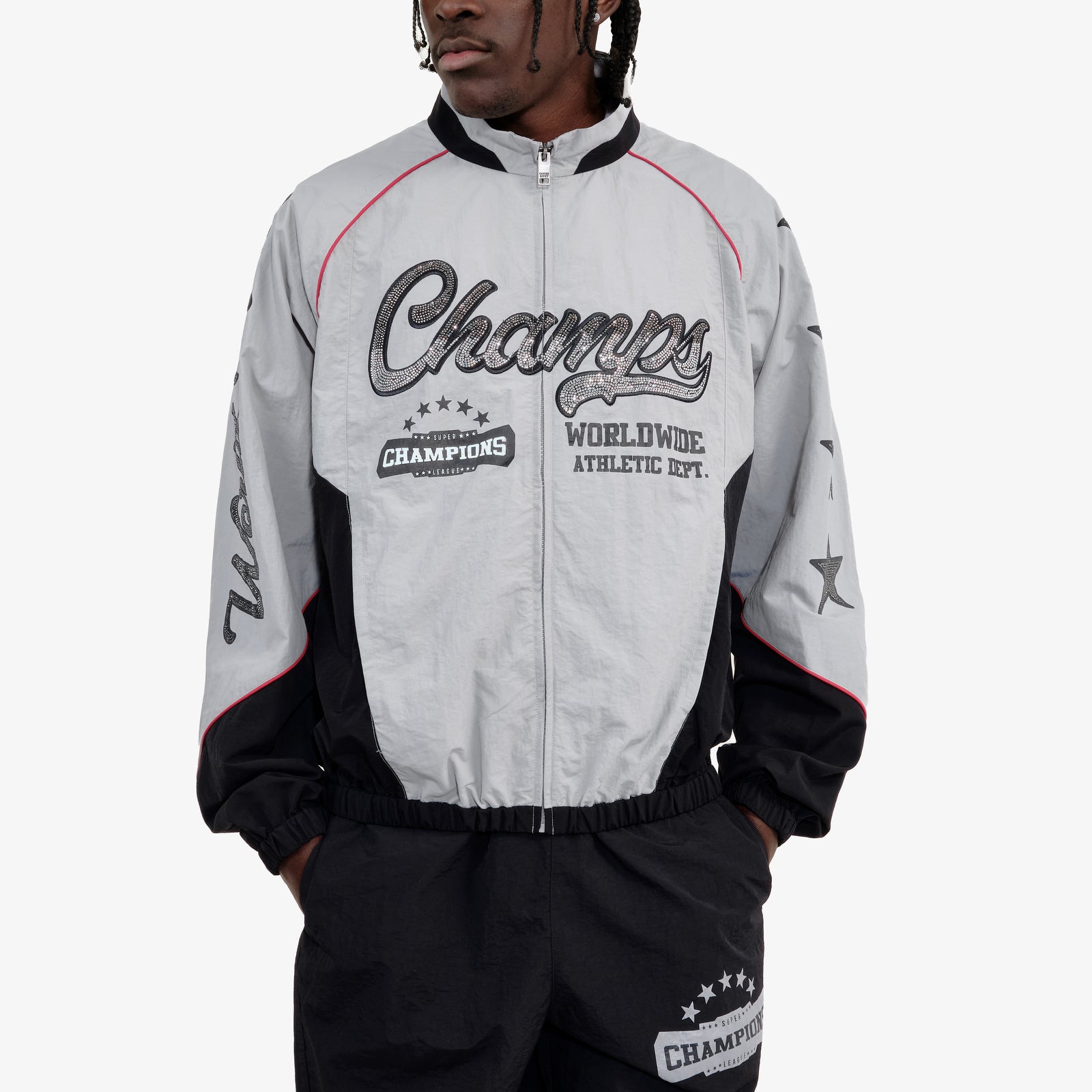 BLACK CHAMPS WINDBREAKER FULL ZIP