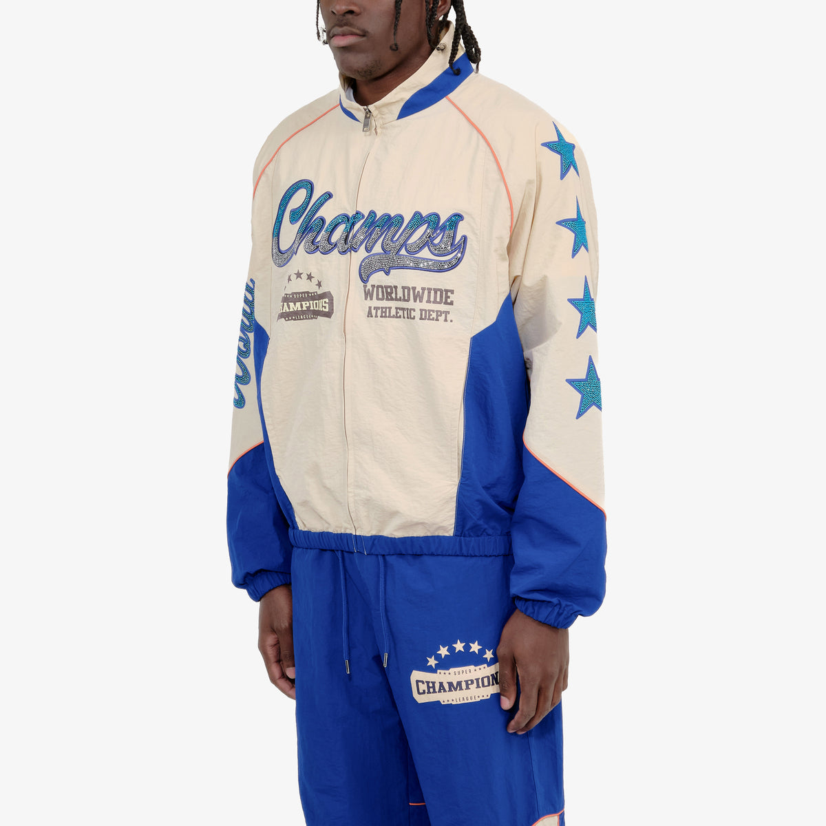 ROYAL BLUE CHAMPS WINDBREAKER FULL ZIP